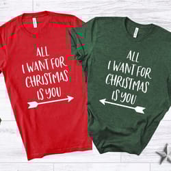 couples christmas shirts, all i want for christmas is you, couples shirts, couples christmas, matching christmas shirts,