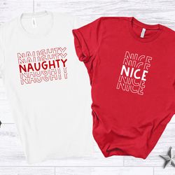 couples christmas shirts, naughty nice shirts, couples shirts, couples christmas, matching christmas shirts, funny chris