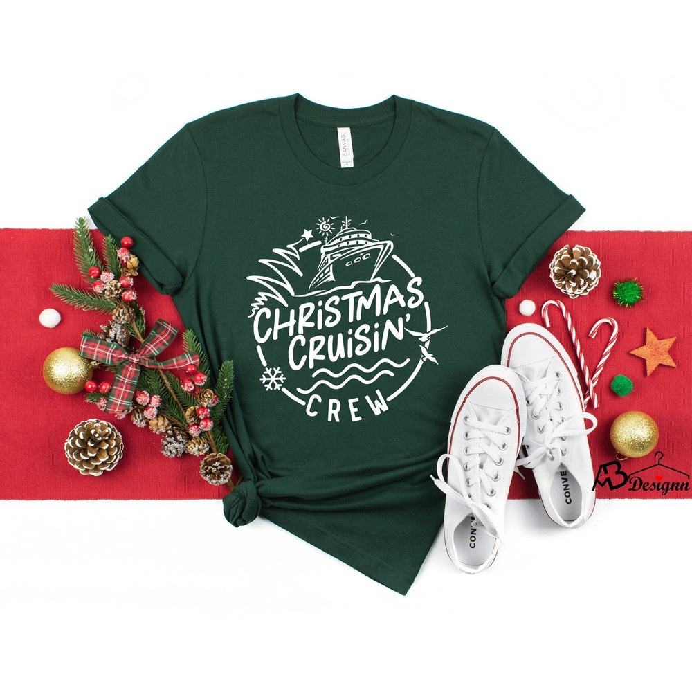 Christmas Cruisin' Crew Shirt, Christmas Cruise Shirts,Cruise Family Shirts,Christmas Family Vacation Shirt,Cruise Vacation Gift,Holiday Tee.jpg