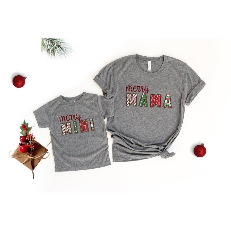 Mommy And Me Christmas Shirt, Merry Mama, Merry Mini, Matching Christmas Tees, Mommy And Me Outfits, Christmas Outfit, Merry Christmas, Gift.jpg