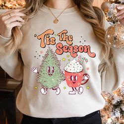 tis the season christmas sweatshirt, cute retro christmas sweatshirt, christmas sweatshirt, vintage christmas, holiday a