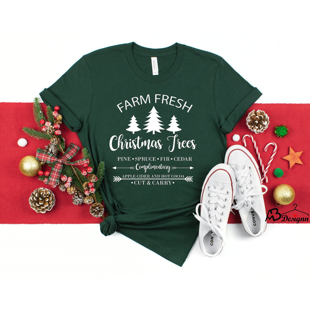 Farm Fresh Christmas Trees shirt, Farm fresh Christmas shirt , Farmhouse Christmas ,Tree Farm shirt, Christmas Truck shirt, Holiday shirt,.jpg