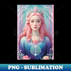 Pastel magical forest queen fairy - Premium PNG Sublimation File - Enhance Your Apparel with Stunning Detail