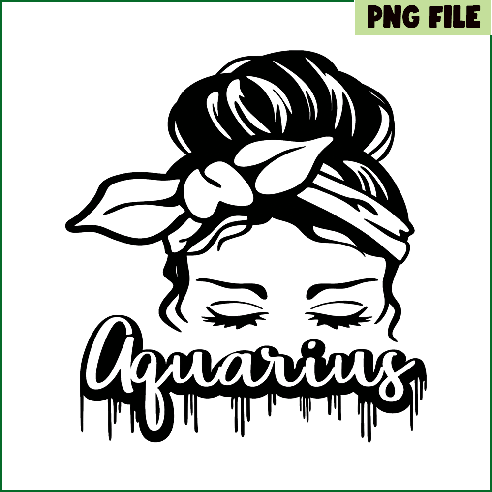 QUE31102323-Aquariuos Girls PNG, Birthday Queen PNG, Happy Birthday PNG.png