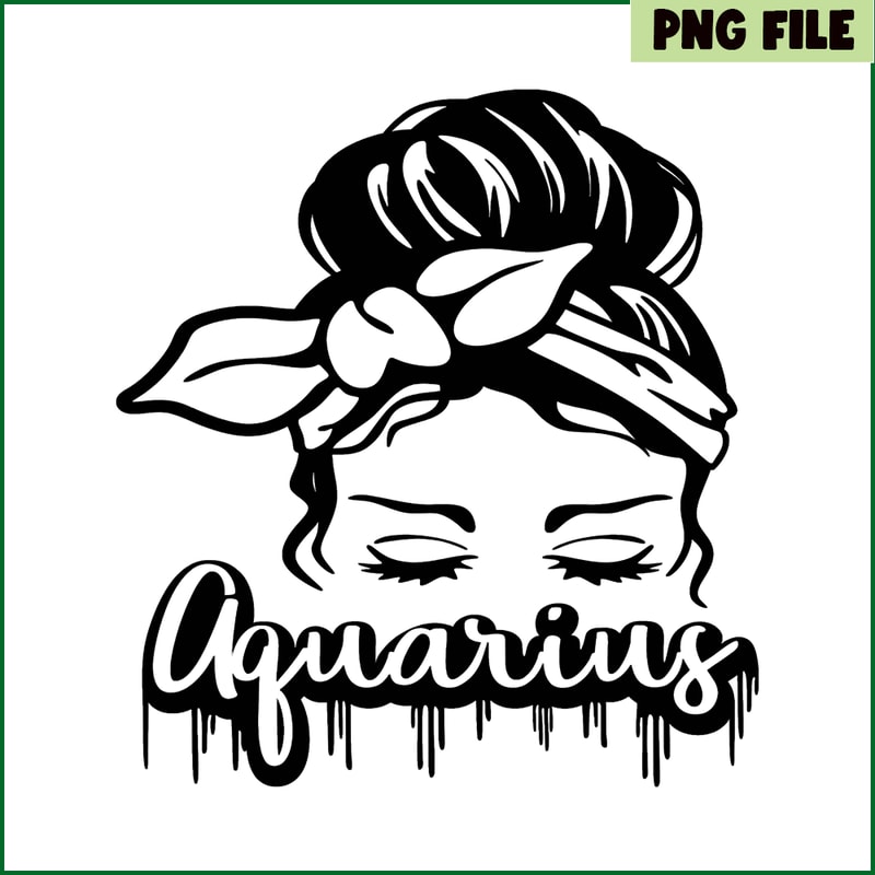 QUE31102323-Aquariuos Girls PNG, Birthday Queen PNG, Happy Birthday PNG.png