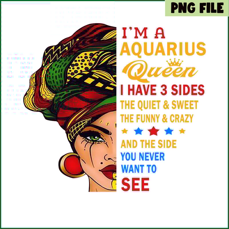QUE31102325-Aquariuos Quotes PNG, Birthday Queen PNG, Happy Birthday PNG.png