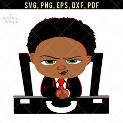 Boss Baby SVG - Red, Brown, and Black, Baby PNG Clipart, Compatible with Cricut and Cutting Machine