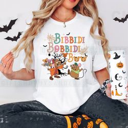 bibbidi bobbidi boo halloween shirt, jaq and gus halloween shirt,halloween pumpkin shirt, halloween shirt, funny disney