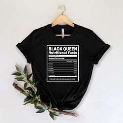 black queen shirt, black queen nutrition facts, equality shirt, civil rights shirt, black history shirt, black women tee