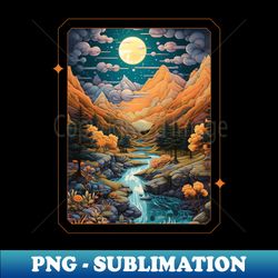 Harmonious Mountain Tapestry Color - PNG Transparent Sublimation File - Transform Your Sublimation Creations