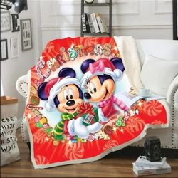 disney baby throw blanket, mickey and minnie fleece blanket, christmas blanket, disney christmas blanket, christmas gift