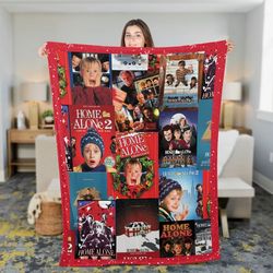 funny home alone baby blanket, christmas movie throw blanket, kevin mccallister, christmas decor housewarming gift, chri