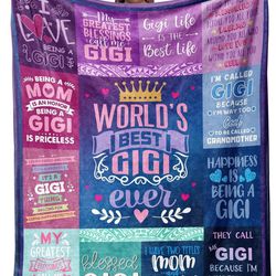 gigi for grandma blankets,gifts for gigi throw,nana gifts from grandkids,grammy gift for mothers day,birthday gifts for
