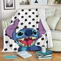 lilo and stitch movie sofa blanket, stitch blanket, disney blanket, disney trip blanket, birthday gift, christmas gift,
