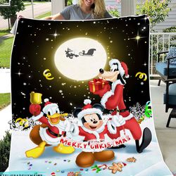 mickey donald blanket, goofy blanket, mickey merry christmas blanket, mickey mouse blanket, mickey donald goofy sofa bla