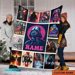 personalized star wars movie fans love darth vader christmas sofa blanket, marvel star wars blanket, darth vader xmas bl