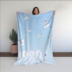 taylor 1989 album blanket, 1989 version sherpa blanket, gift for swift fan, the eras tour merch, 1989 album cover concer
