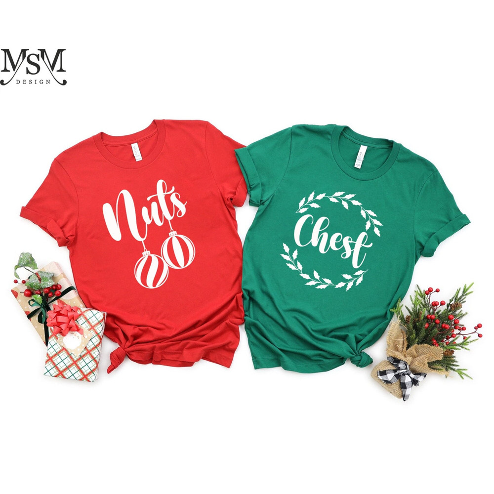 CHEST NUTS CHESTNUTS, Matching Christmas Shirt, Funny Matching Couples Christmas Shirts ,Holiday Matching Shirt,Matching Christmas Party Tee.jpg