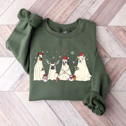 christmas dogs sweatshirt, dog mom shirt, santa dog sweatshirt, christmas sweatshirt, dogs sweatshirt, puppies shirt, ch