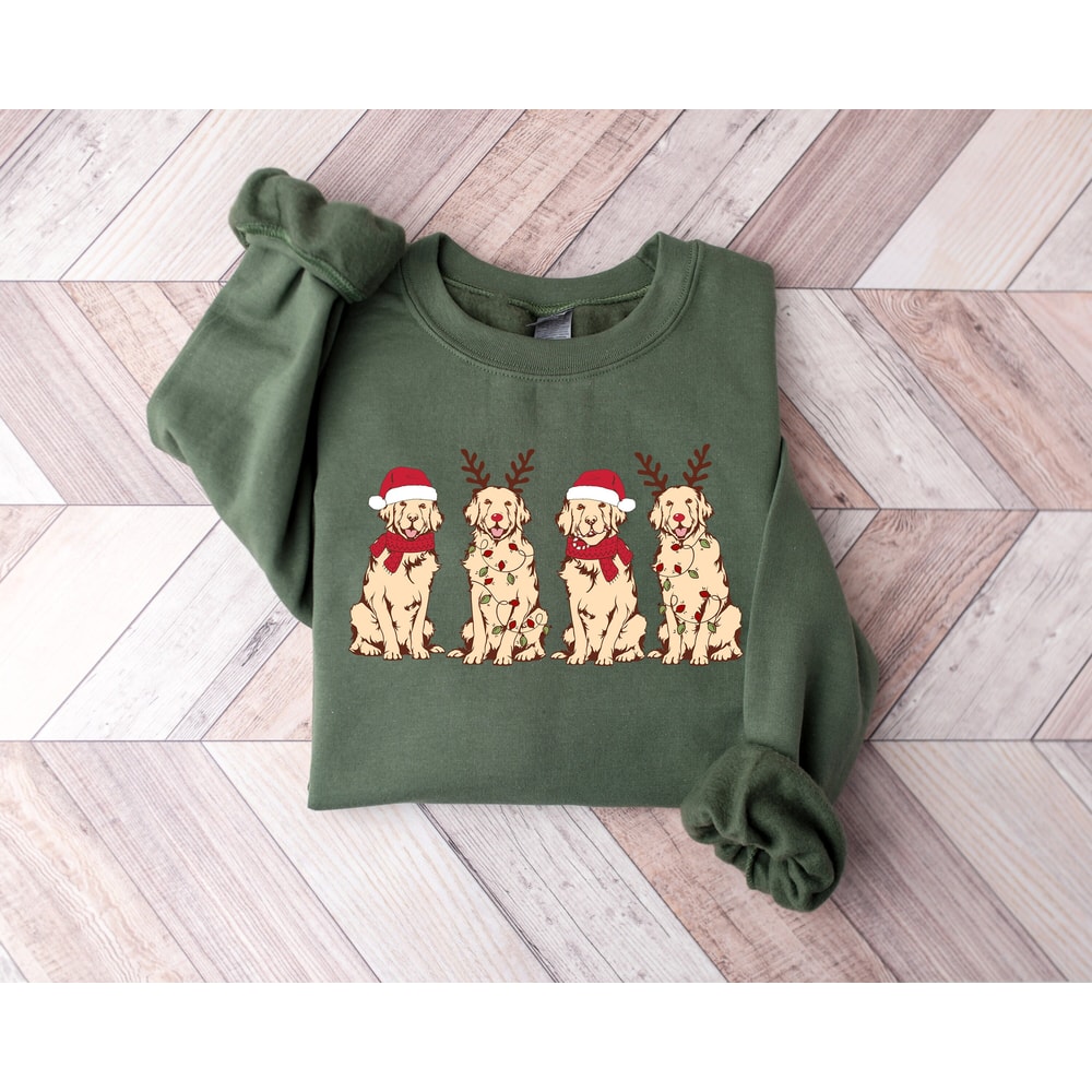 Dogs Christmas Lights Shirt, Cute Dogs Christmas Sweatshirt, Dog Lover Christmas Shirt, Christmas Sweatshirt, Christmas Woman Shirt.jpg