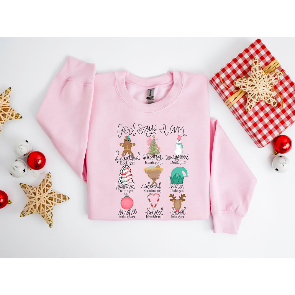 God Says I am Christmas, Christmas Shirt, Christmas Gift, Christmas Jesus Shirt, Christian Jesus Tshirt, Christian Bible Shirt, Holly Xmas.jpg