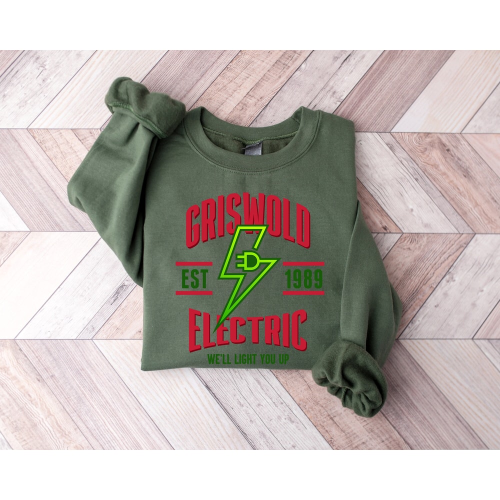 Griswold Electric Shirt, Christmas Sweatshirt, Christmas Gift, We Will Light Up You, Griswold Christmas Sweatshirt, Funny Christmas Shirt.jpg