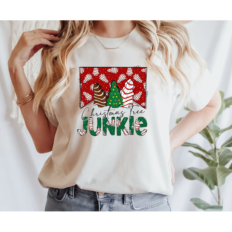 Christmas Shirt For Women, Christmas Tis The Season Sweatshirt, Christmas Sweater, Holiday Apparel, Christmas Cake Tree Shirt, Christmas Tee.jpg