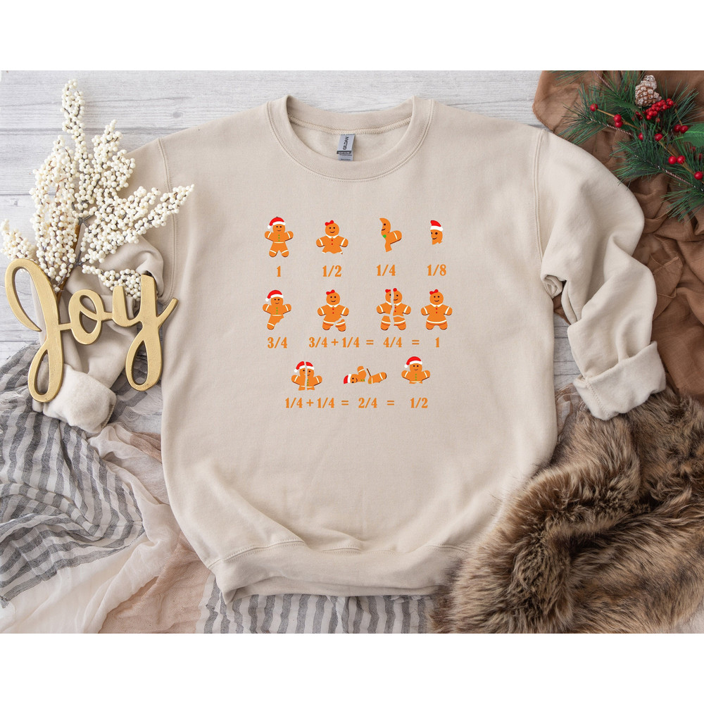 Math Teacher Shirt, Christmas Math Teacher Shirt, Christmas Gift For Teacher, Equation Gingerbread Shirts, Cookie Santa Hat Shirt, Xmas 1362.jpg