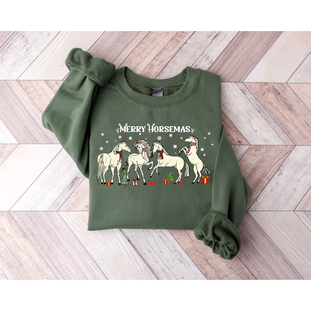 Merry Horsemas Shirt, Horses Christmas Shirt, Christmas Sweatshirt, Christmas Woman Sweatshirt, Christmas Lights Shirt, Christmas Gift.jpg
