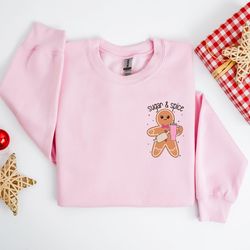 sugar and spice pocket size sweatshirt, christmas ginger cookie shirt, little ginger cookie sweatshirt, christmas sweats