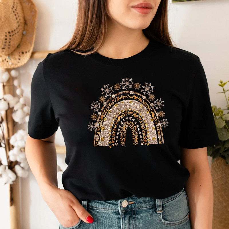 Christmas Shirts For Women, Christmas Leopard Shirt, Merry and Bright Shirt, Christmas Tee Shirt, Christmas Tees,Holiday Shirts,Winter Shirt.jpg