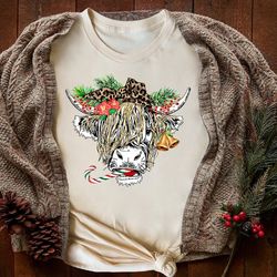 cow christmas shirt, merry christmas heifers tee, christmas cow t-shirt, highland cow farm christmas t-shirt, farmer cow