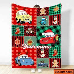 disney pixar cars characters, personalzied disney cars movies blanket, lightning mcqueen blanket, christmas birthday bla