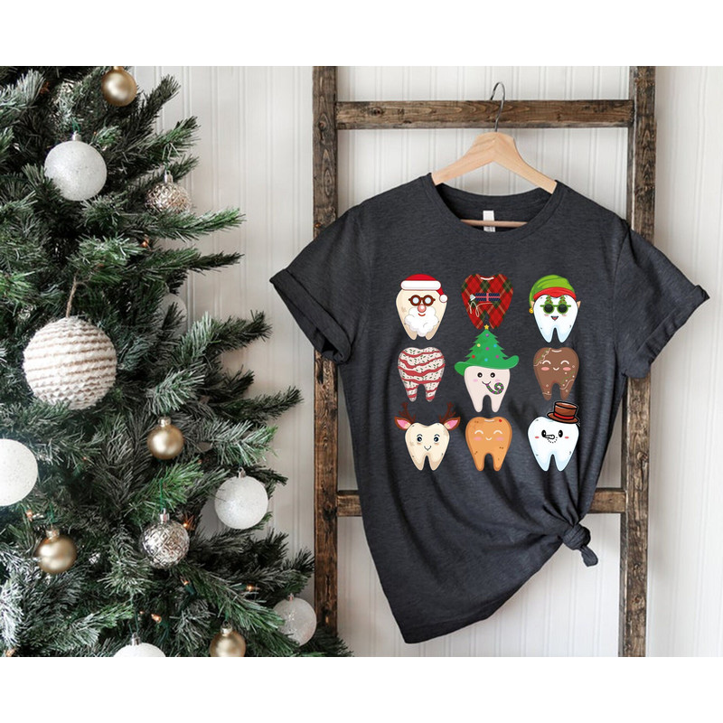 Funny Christmas Teeth Crewneck Sweatshirt, Cute Christmas Dentist Shirt, Dental Hygiene Sweater, Dental Squad Gift, Cute Holiday Gifts,Teeth.jpg