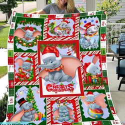 elephant dumbo blanket, dumbo fleece blanket, magic kingdomn dumbo birthday gifts, dumbo christmas blanket, dumbo elepha