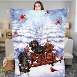 funny christmas dachshund fleece sherpa blanket, christmas blanket, christmas gift, dachshund christmas gift, dachshund
