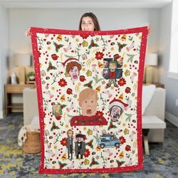 funny home alone baby blanket, christmas movie throw blanket, kevin mccallister, christmas decor housewarming gift.jpg