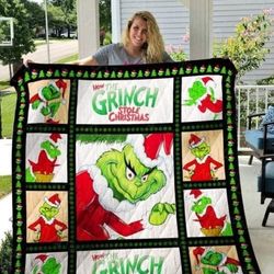 how the grinch stole christmas blanket, christmas blanket, grinch face blanket, christmas gifts, grinch stole christmas