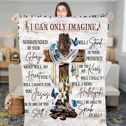 i can only imagine fleece sherpa blanket christian throw religious blankets, birthday gift, christmas gift, christian bl