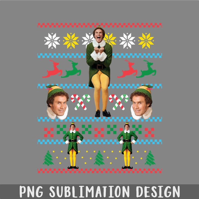DM241123104-Buddy The Elf Ugly Christmas Sweater Design Xmas Movie Fun Gift Will Ferrell PNG, Christmas PNG.jpg