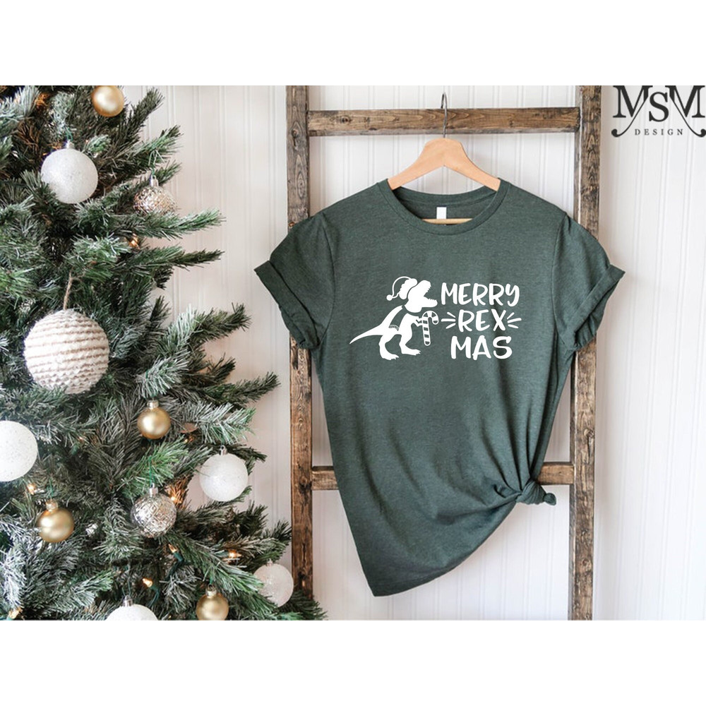 Merry Rex Mas Shirt, Christmas T-Rex Tee, Santa Dinosaur Shirt, Kids Dino Shirt, Christmas Shirt, Boy Christmas Tee, Funny Christmas, Rexmas.jpg