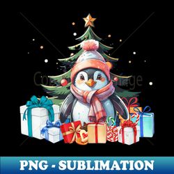 Christmas Penguin - PNG Transparent Sublimation File - Vibrant and Eye-Catching Typography