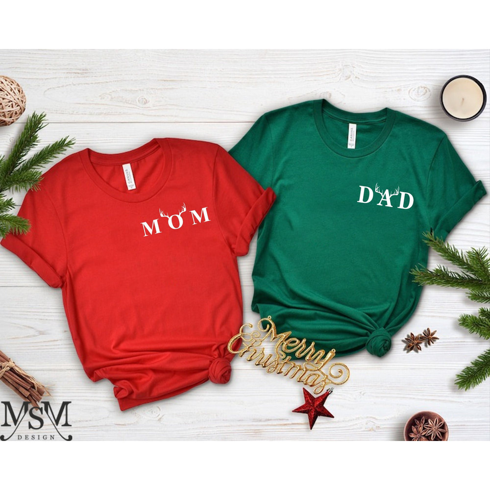 Mom Dad Christmas Shirts, Family Christmas Shirts, Dad First Christmas, Mom First Christmas Shirt, Family Matching Christmas Shirts,Xmas Tee.jpg