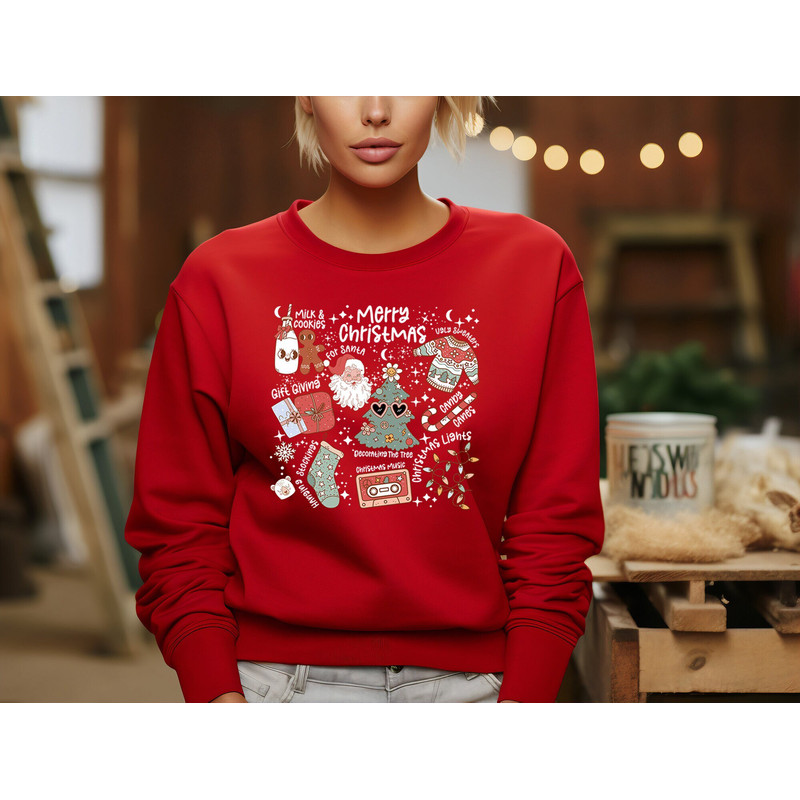 Retro Christmas Shirt, Santa Claus Tshirt, Christmas Tee, Christmas Santa, Merry Christmas Shirt, Christmas Vibes Tee, Milk Cookie For Santa.jpg