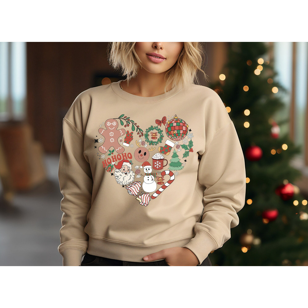 Retro Christmas Sweatshirt, Christmas Ornaments Tee, Love Christmas T-shirt, Pink Christmas Tee, Rudolph Christmas Tee, Santa Claus T-shirt.jpg