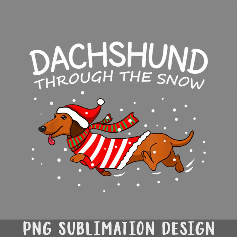 DM241123245-Dachshund Through The Snow Funny Dog Christmas PNG, Christmas PNG.jpg