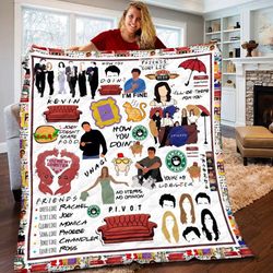 personalized friends movie series blanket, christmas gifts blanket, christmas movie blanket, christmas gifts, movie chri