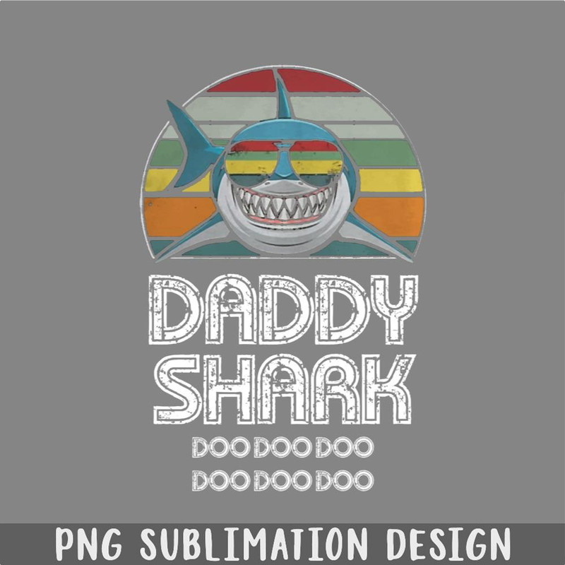 DM241123248-Daddy Shark Retro For Dark Print PNG, Christmas PNG.jpg