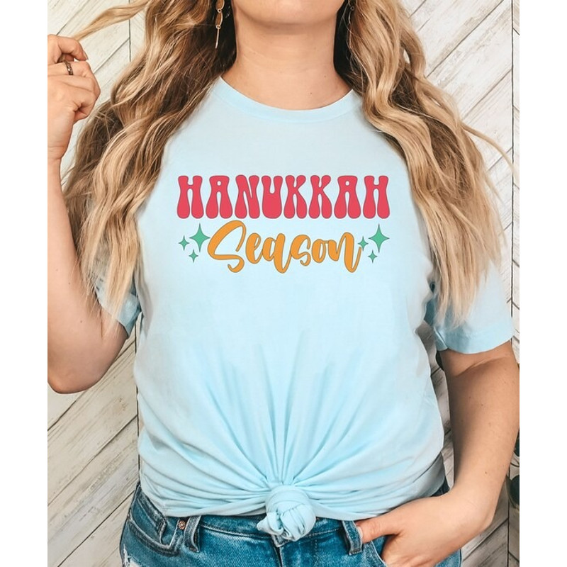 Hanukkah Season TShirt Happy Hanukkah Shirt Holiday Shirt Celebration shirt Seasonal Tee Bubb
