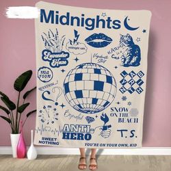 retro tayswiftie the eras tour blanket, eras tour blanket, gift for swift fan, the eras tour merch, 1989 album concert s